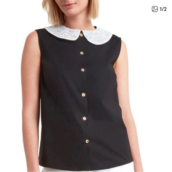 NWT Halston Chic Button Down - Picture 1 of 7